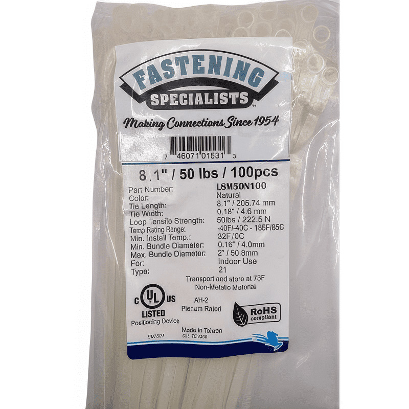 50# Nylon Cable Tie with Mounting Hole